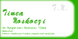 timea moskoczi business card