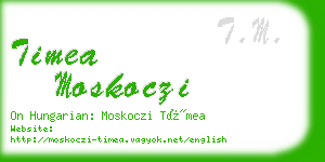 timea moskoczi business card
